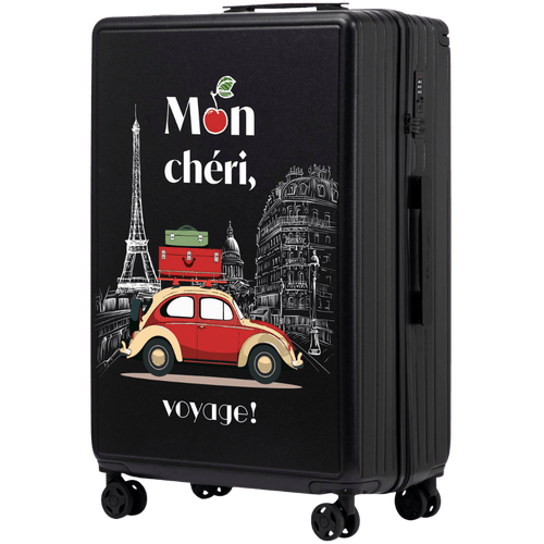 Walizka duża Wings ABS+ 28" Customized BLACK MON CHERI