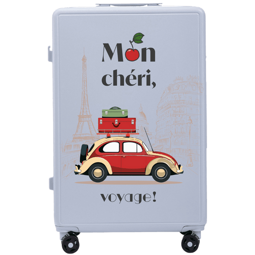 Walizka duża Wings ABS+ 28" Customized PASTEL BLUE MON CHERI