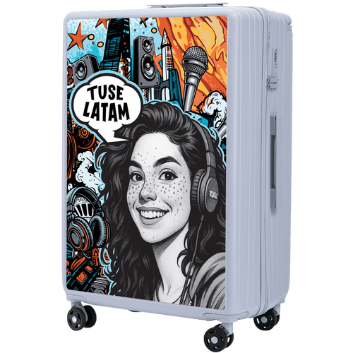 Walizka kabinowa Wings x TUSE Customized 28" GIRL PASTEL BLUE