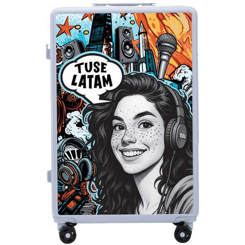 Walizka kabinowa Wings x TUSE Customized 28" GIRL PASTEL BLUE