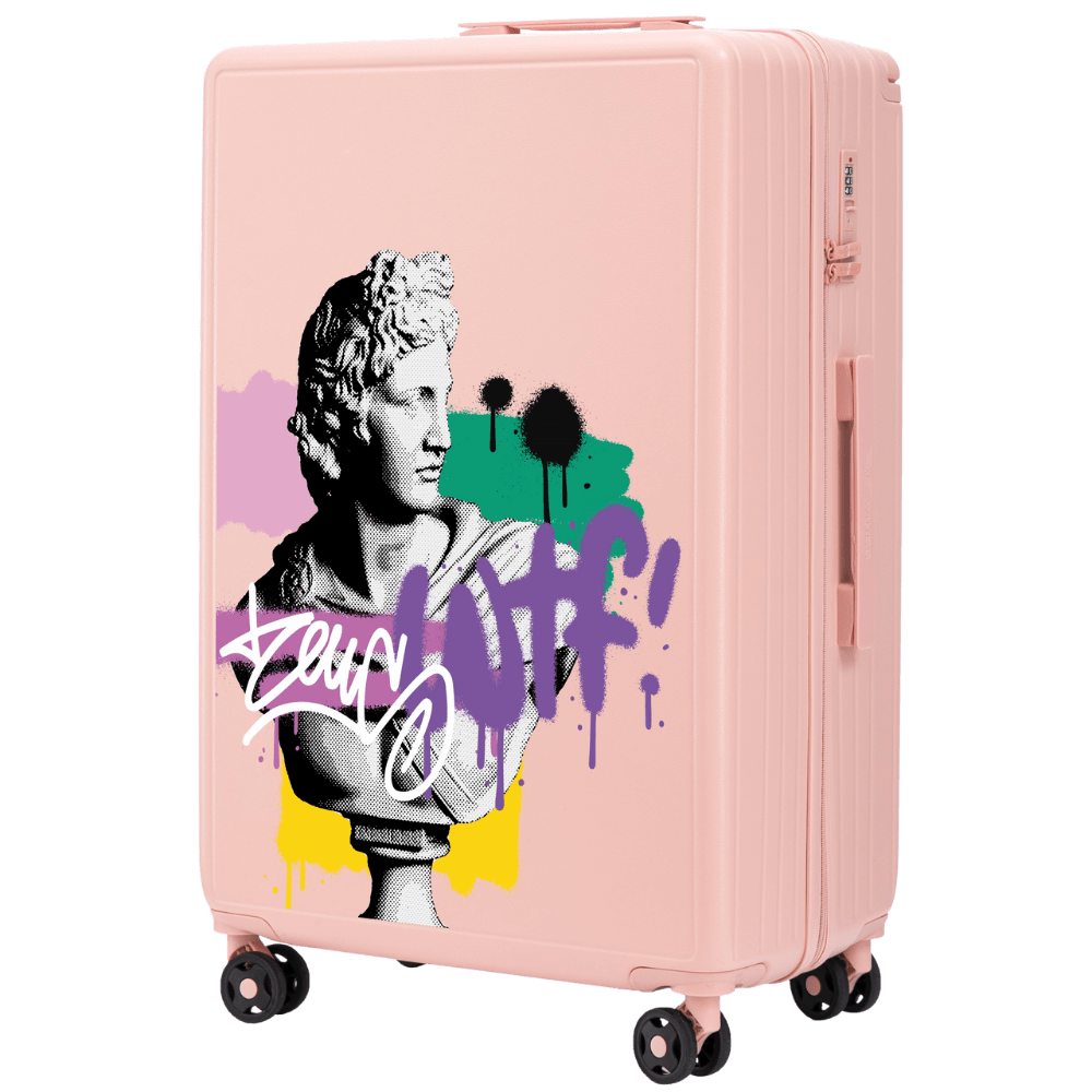 Walizka duża Wings ABS+ 28" Customized SOFT PINK ZEUS