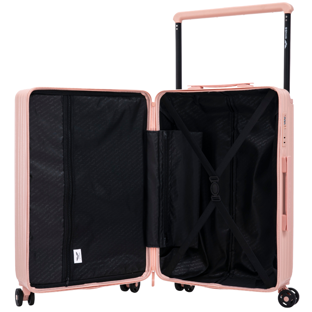 Walizka duża Wings ABS+ 28" Customized SOFT PINK MON CHERI