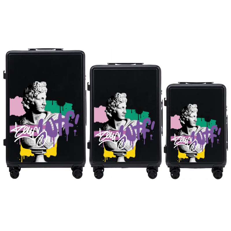 Komplet 3 WALIZEK Wings ABS+ Customized BLACK ZEUS
