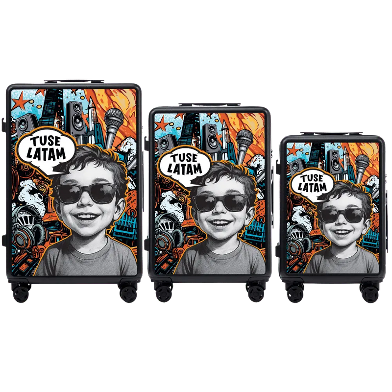 Komplet 3 WALIZEK Wings x TUSE Customized BOY BLACK