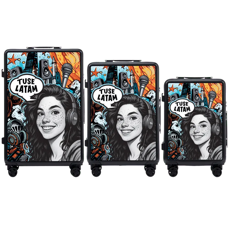 Komplet 3 WALIZEK Wings x TUSE Customized GIRL BLACK