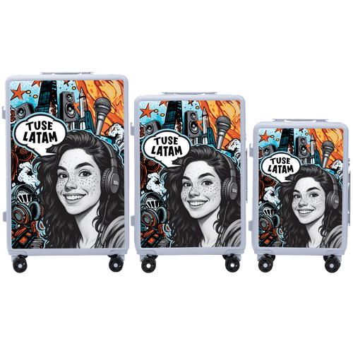 Komplet 3 WALIZEK Wings x TUSE Customized GIRLPASTEL BLUE