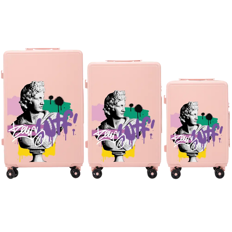 Komplet 3 WALIZEK Wings ABS+ Customized SOFT PINK ZEUS