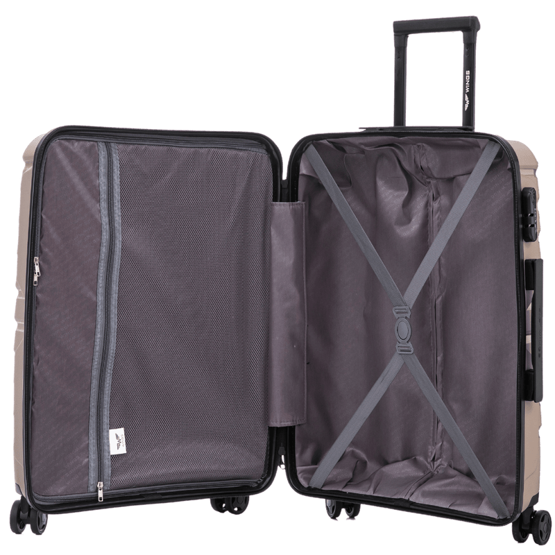 Walizka kabinowa Wings PHOENIX 2.0 polipropylen 20" CHAMPAGNE