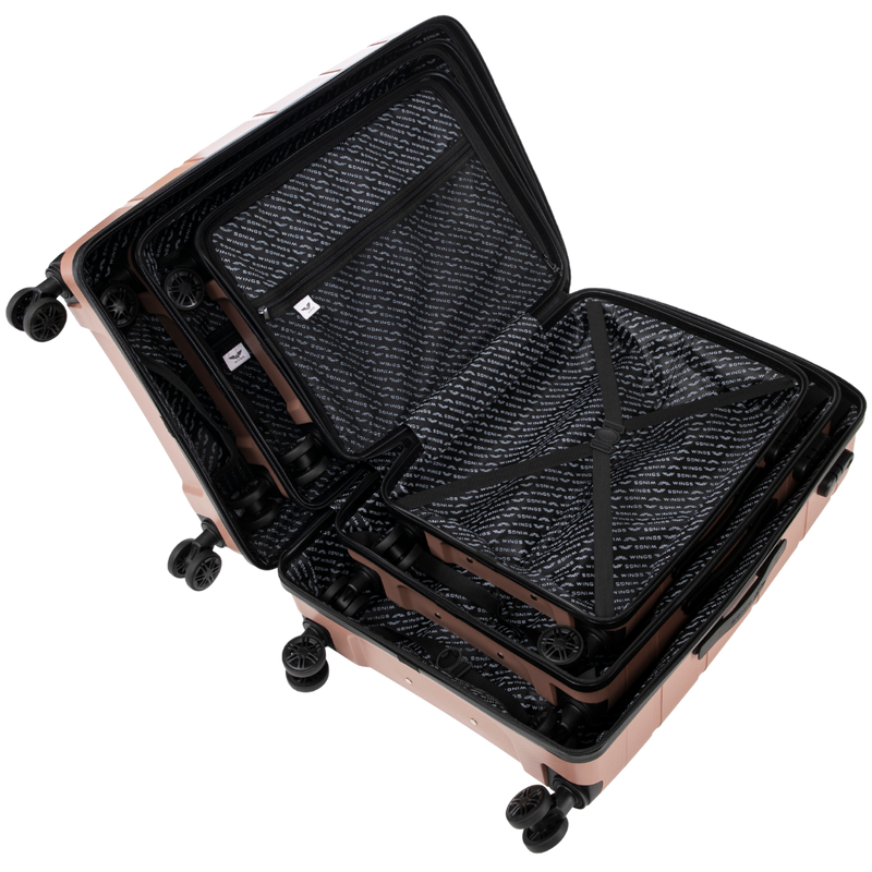 Komplet 3 walizek Wings HAWFINCH 3.0 polipropylen R. GOLD