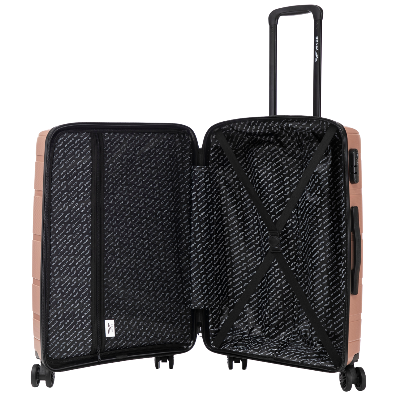 Komplet 3 walizek Wings HAWFINCH 3.0 polipropylen R. GOLD