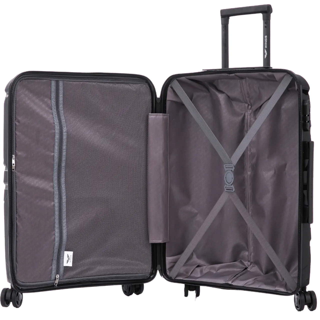 Zestaw 3 walizek Wings PHOENIX 2.0 polipropylen BURGUNDY PHOENIX COLLECTION