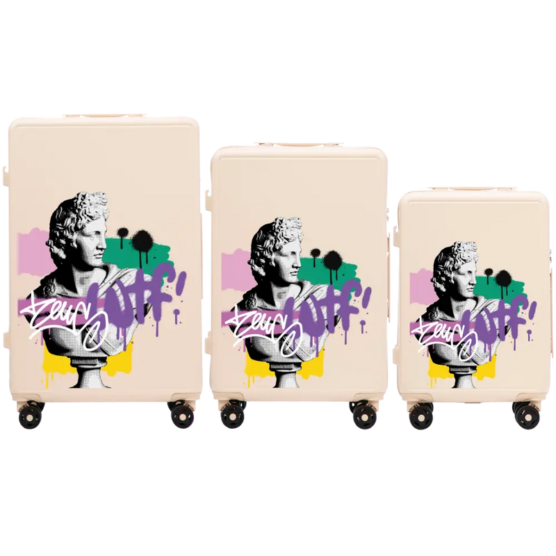 Komplet 3 WALIZEK Wings ABS+ Customized DIRTY WHITE ZEUS