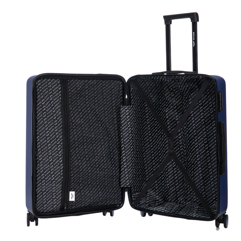 Walizka ŚREDNIA  Wings ABS+ COOT 24" Middle Blue
