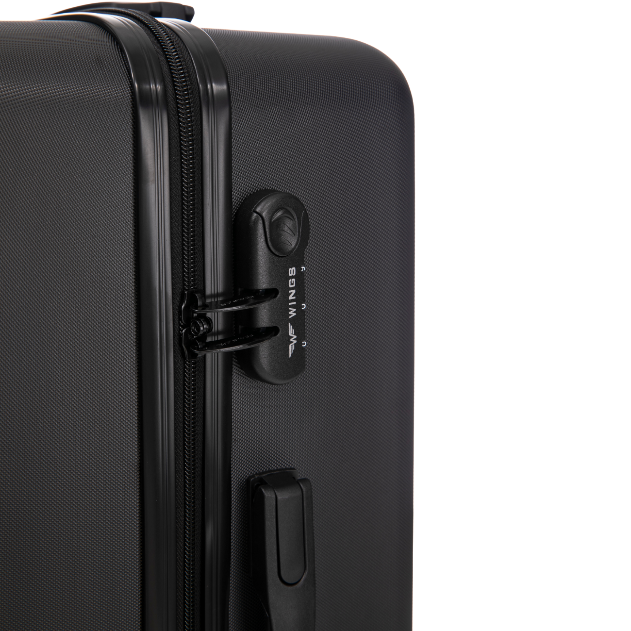 Walizka ŚREDNIA  Wings ABS+ COOT 24" Black