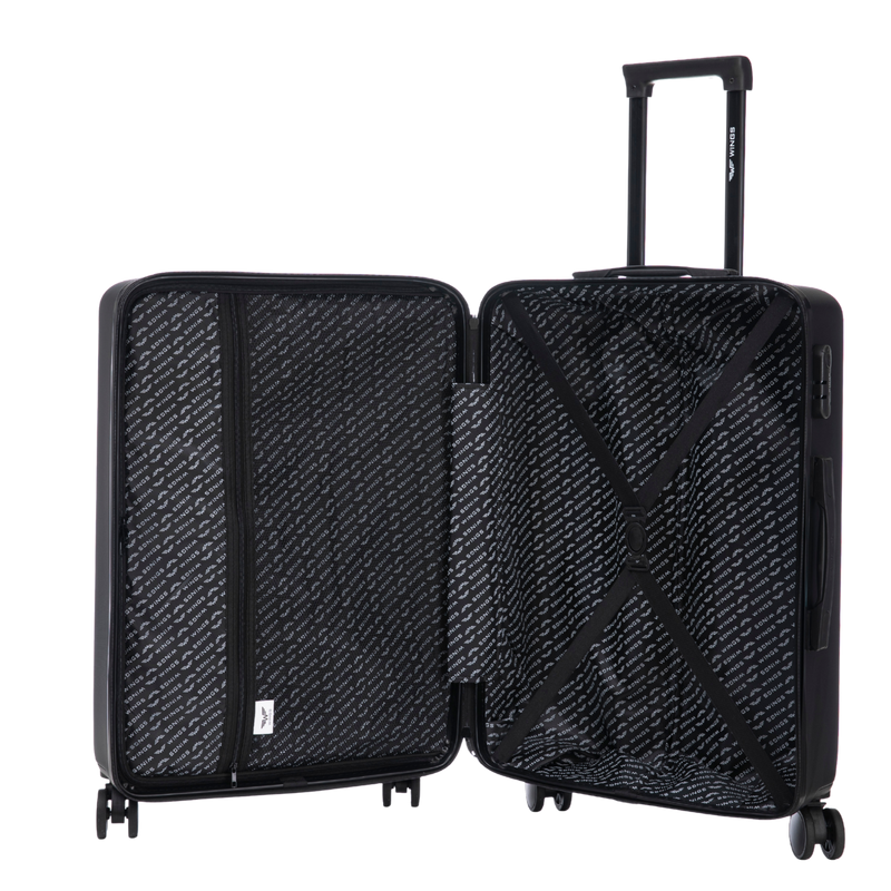 Walizka DUŻA  Wings ABS+ COOT 28" Black