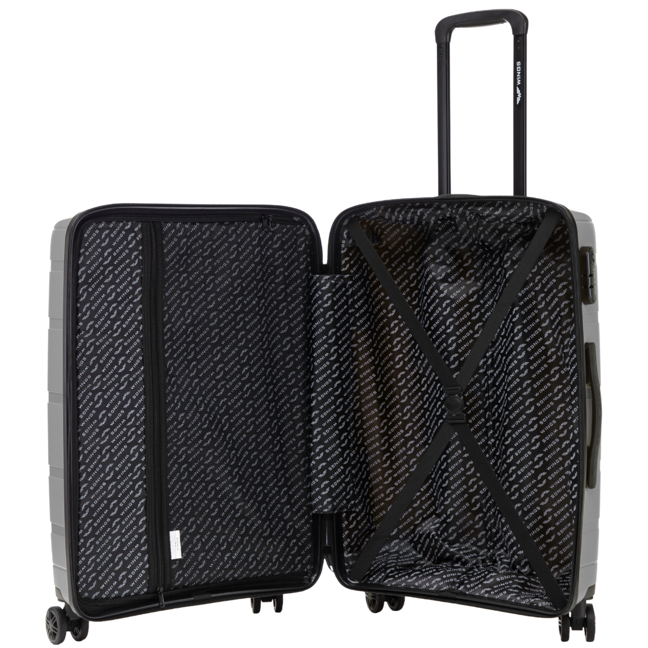 Komplet 3 walizek Wings HAWFINCH 3.0 polipropylen DARK GREY