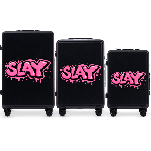 Komplet 3 WALIZEK Wings ABS+ Customized BLACK SLAY