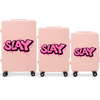 Komplet 3 WALIZEK Wings ABS+ Customized PINK SLAY