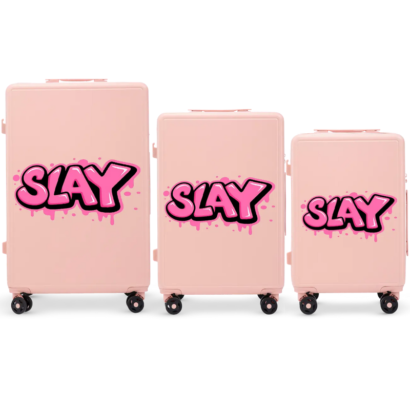 Komplet 3 WALIZEK Wings ABS+ Customized PINK SLAY