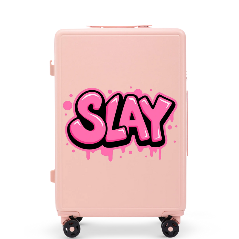 Walizka średnia Wings  ABS+ 24" Customized PINK SLAY
