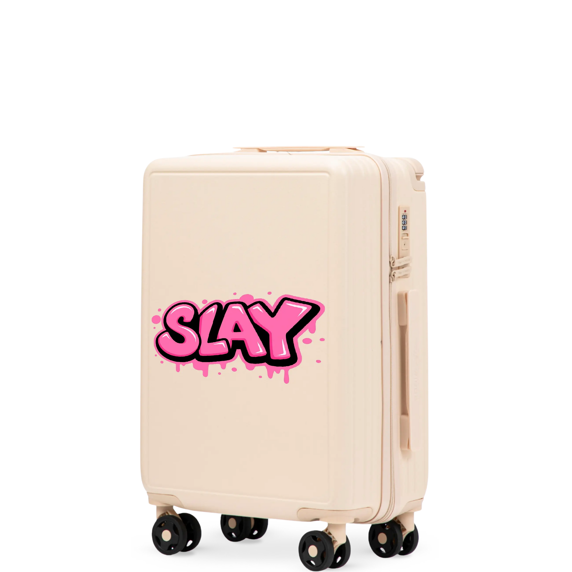 Walizka kabinowa Wings ABS+ 20" Customized DIRTY WHITE SLAY customized