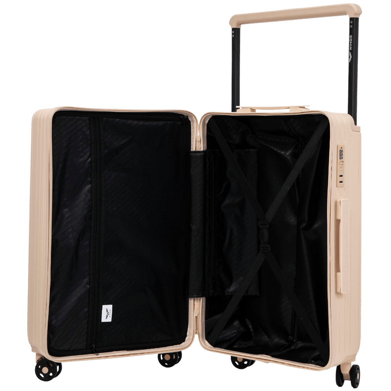 Walizka kabinowa Wings ABS+ 20" Customized DIRTY WHITE SLAY