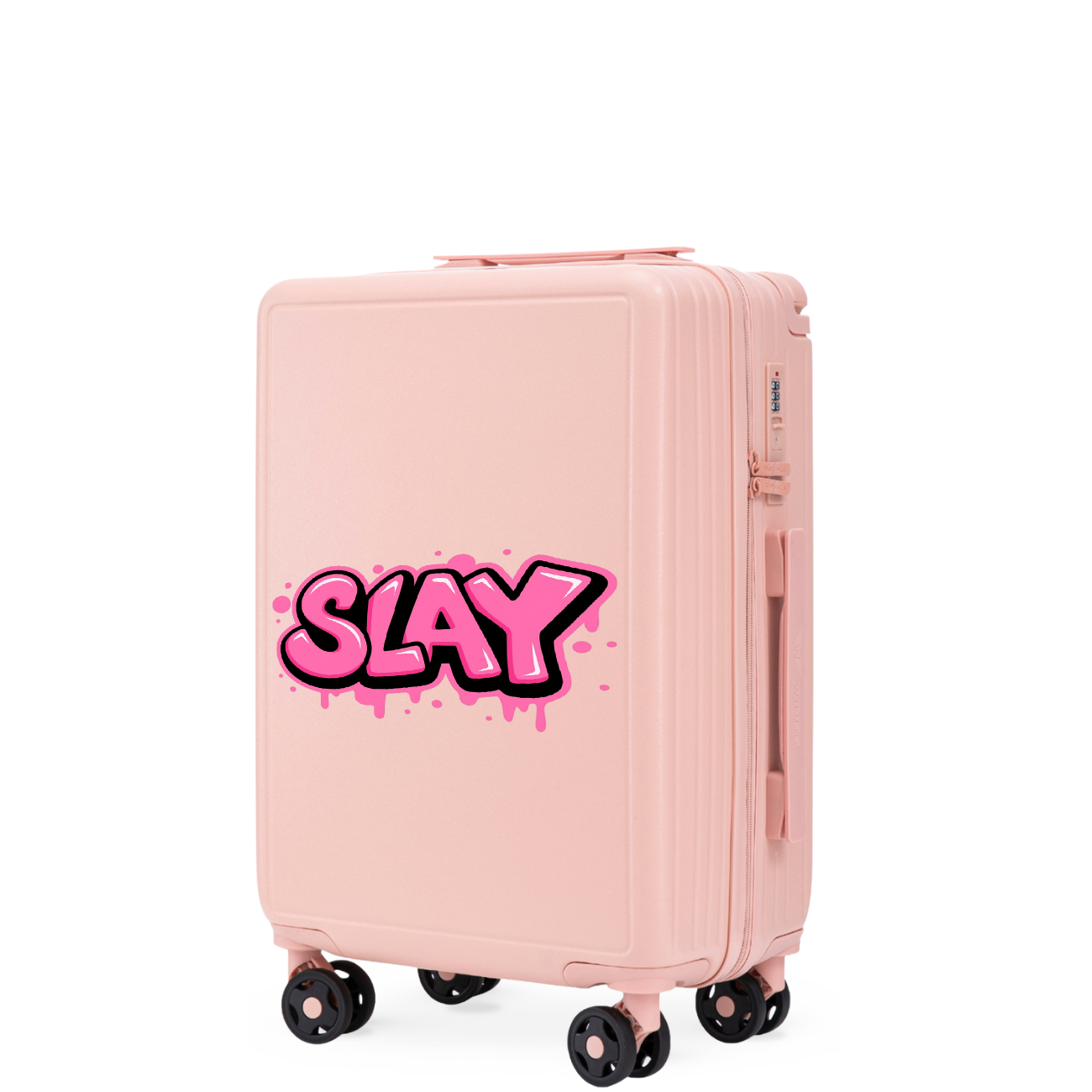 Walizka kabinowa Wings ABS+ 20" Customized PINK SLAY customized