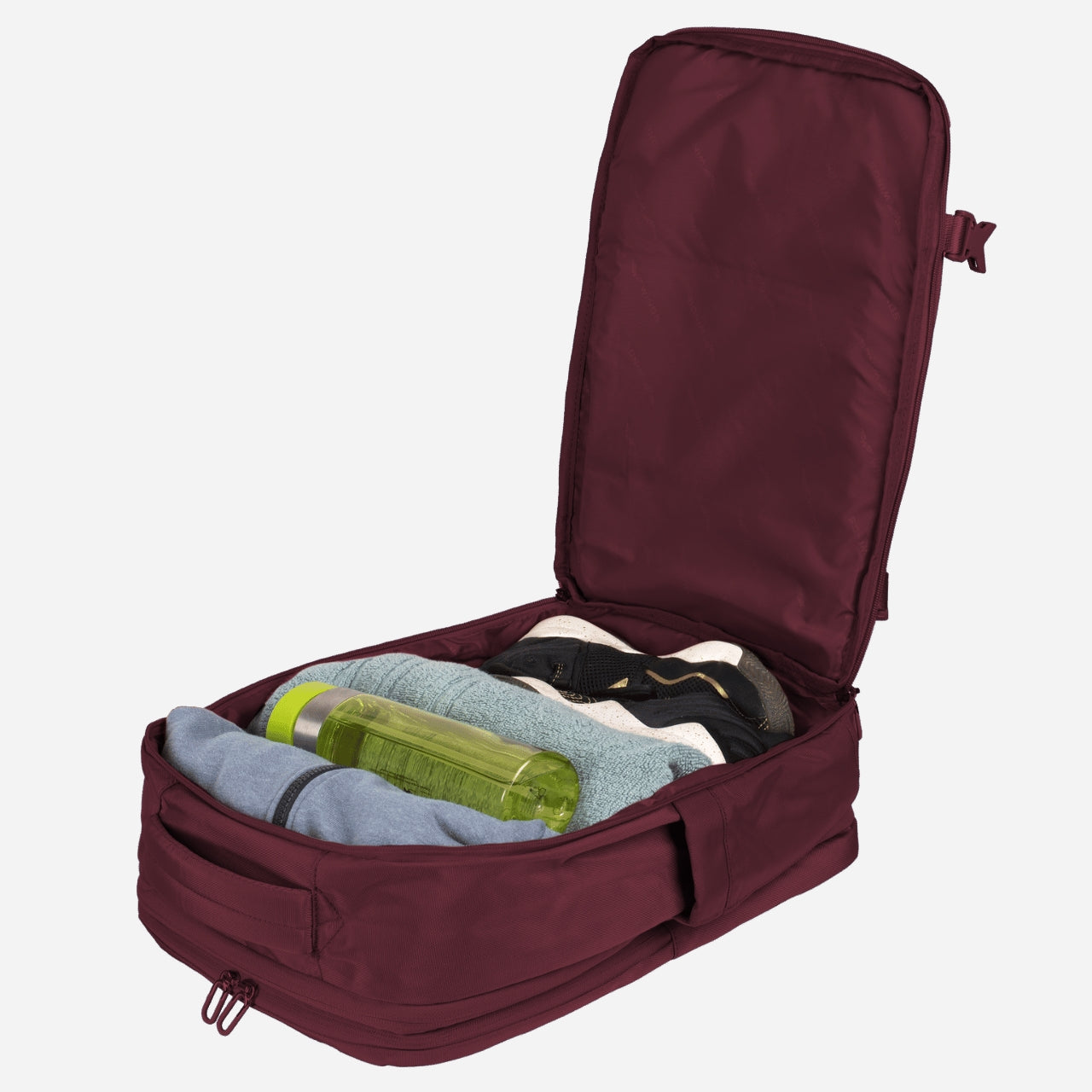 Zestaw plecak SKYLARK BURGUNDY i walizka kabinowa PHOENIX CHAMPAGNE 20"