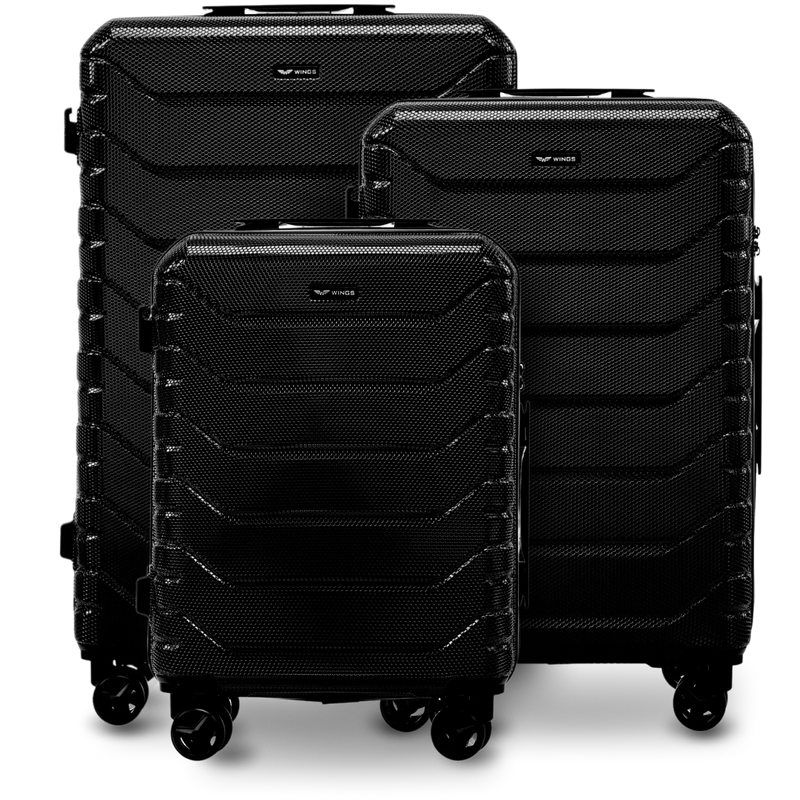 Zestaw 3 walizek Wings CRAKE POLICARBON 100% BLACK