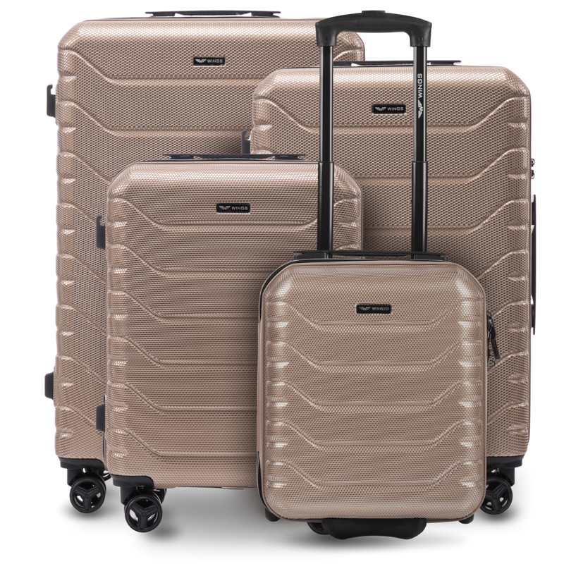 Zestaw 4 walizek Wings CRAKE POLICARBON 100% CHAMPAGNE