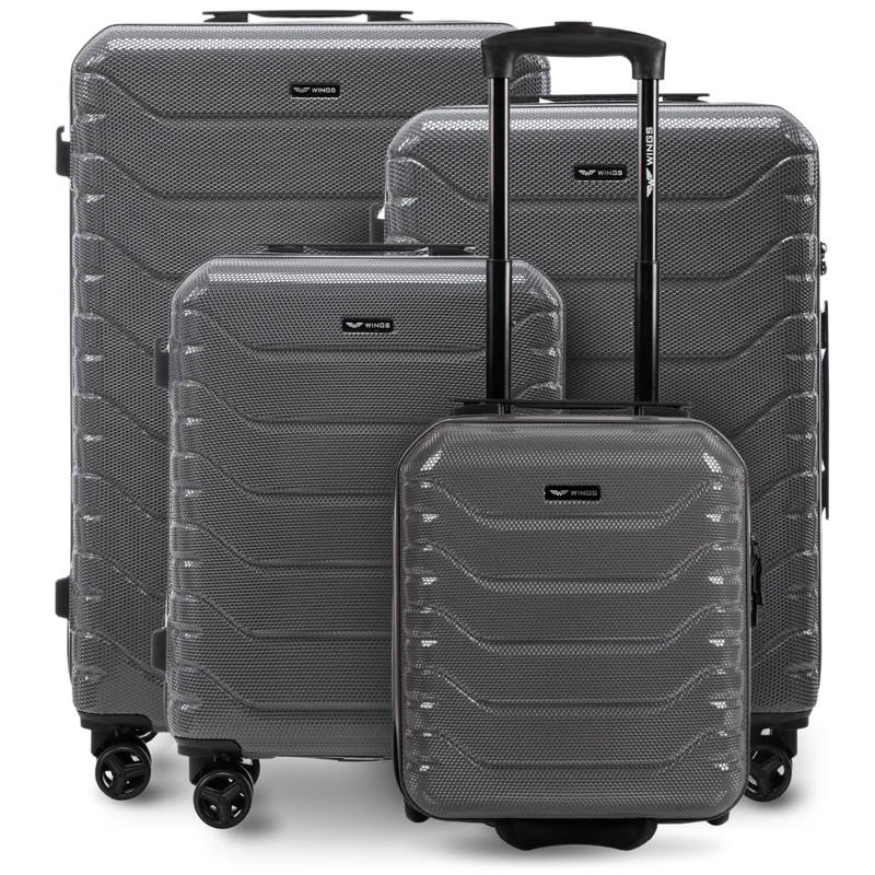 Zestaw 4 walizek Wings CRAKE POLICARBON 100% DARK GREY