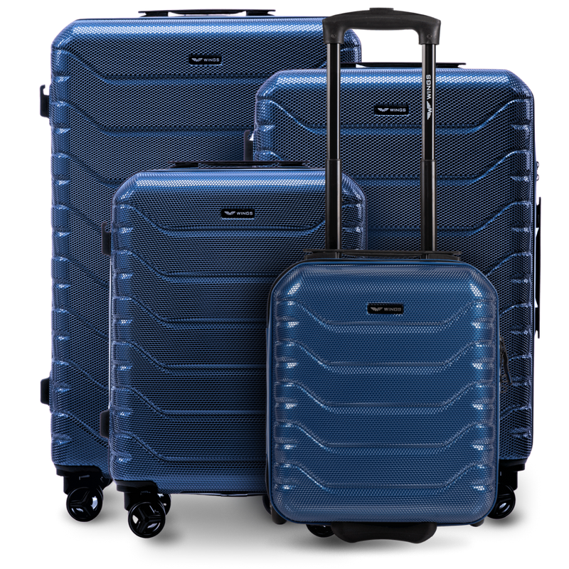 Zestaw 4 walizek Wings CRAKE POLICARBON 100% MIDDLE BLUE