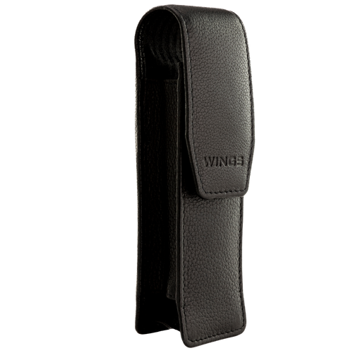 WINGS Etui na długopis ze skóry naturalnej Black