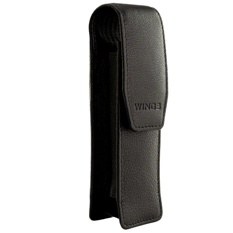 WINGS Etui na długopis ze skóry naturalnej Black