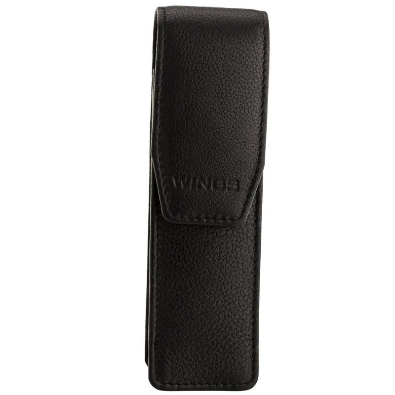 WINGS Etui na długopis ze skóry naturalnej Black