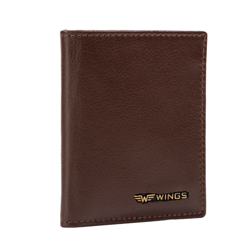 WINGS Cardholder ze skóry naturalnej Brown