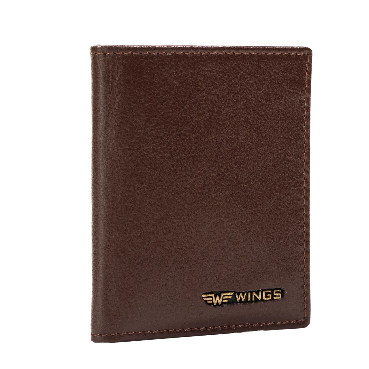WINGS Cardholder ze skóry naturalnej Brown LEATHER COLLECTION