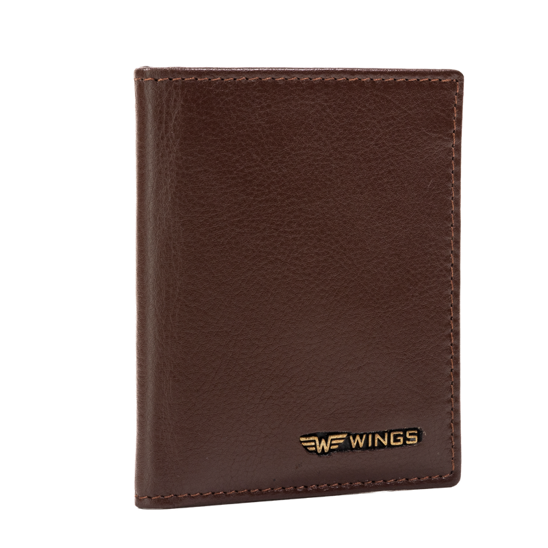 WINGS Cardholder ze skóry naturalnej Brown