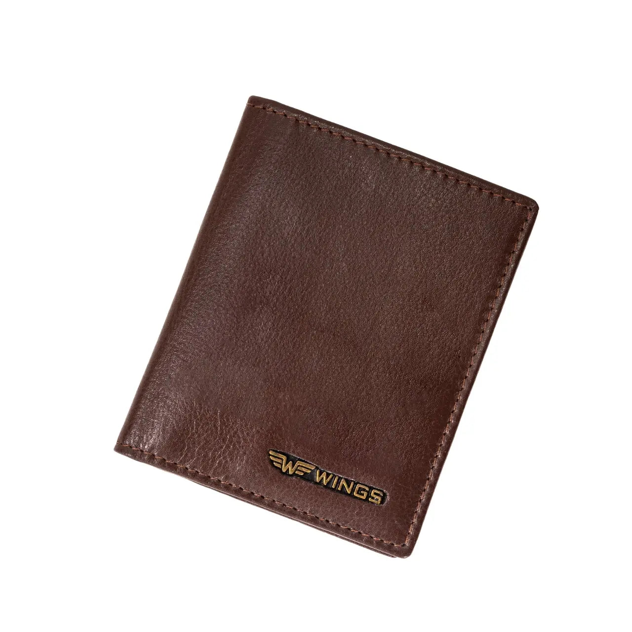 WINGS Cardholder ze skóry naturalnej Brown LEATHER COLLECTION