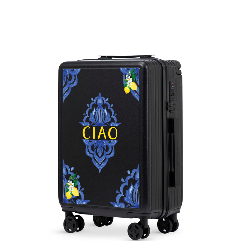 Walizka kabinowa Wings ABS+ 20" Customized BLACK CIAO