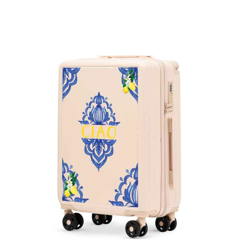 Walizka kabinowa Wings ABS+ 20" Customized DIRTY WHITE CIAO