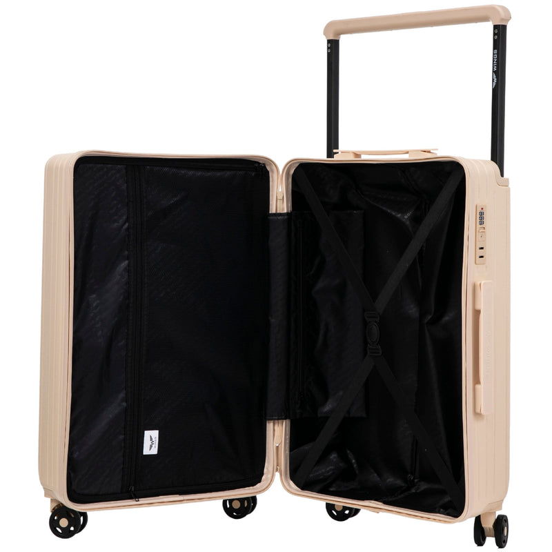 Walizka kabinowa Wings ABS+ 20" Customized DIRTY WHITE CIAO