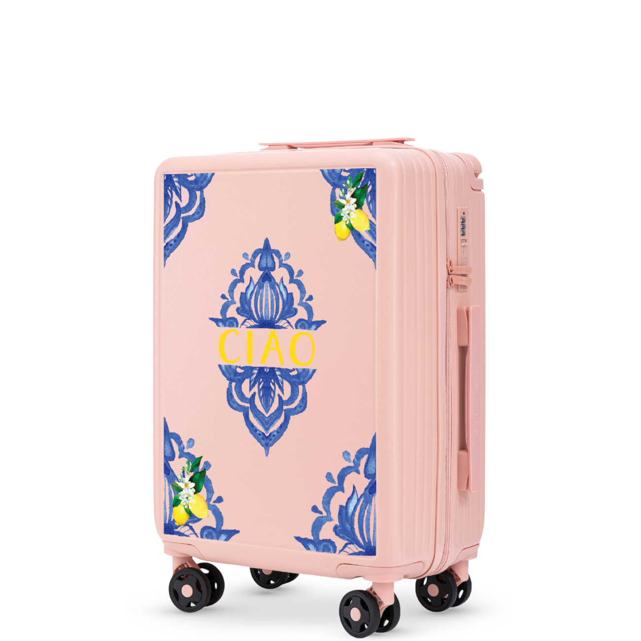 Walizka kabinowa Wings ABS+ 20" Customized PINK CIAO customized