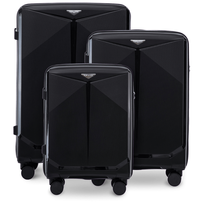Komplet 3 walizek Wings COCKATIEL polipropylen BLACK