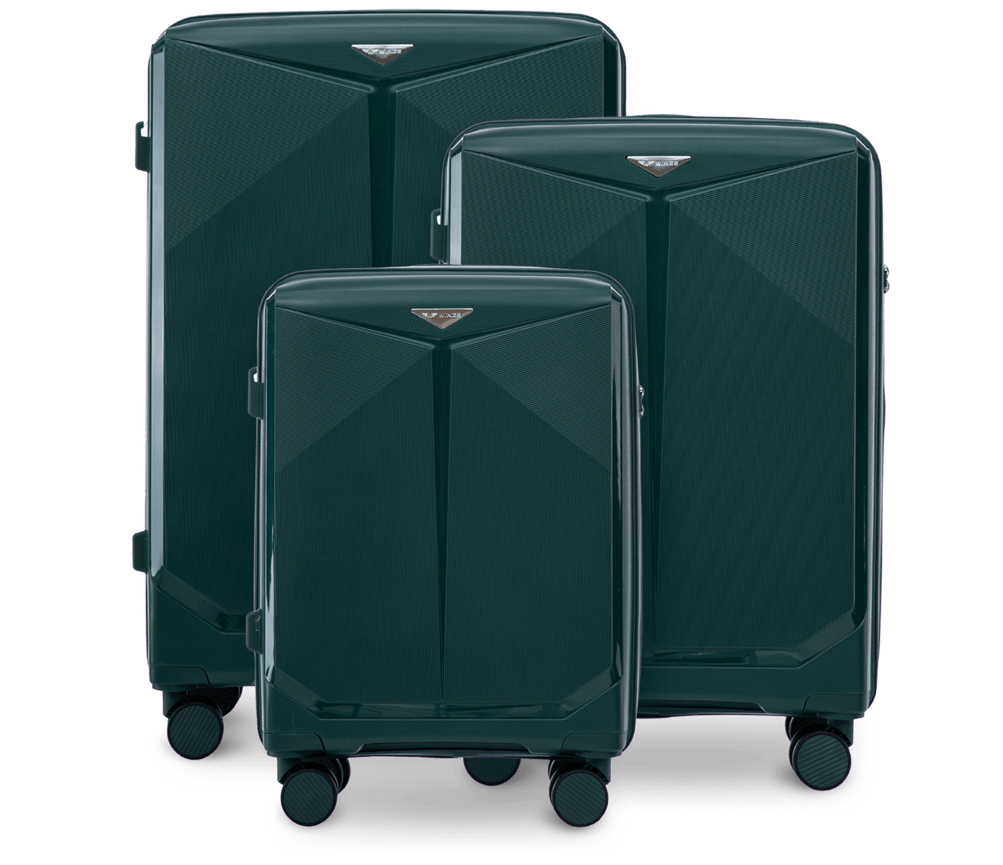 Komplet 3 walizek Wings COCKATIEL polipropylen DARK GREEN COCKATIEL COLLECTION