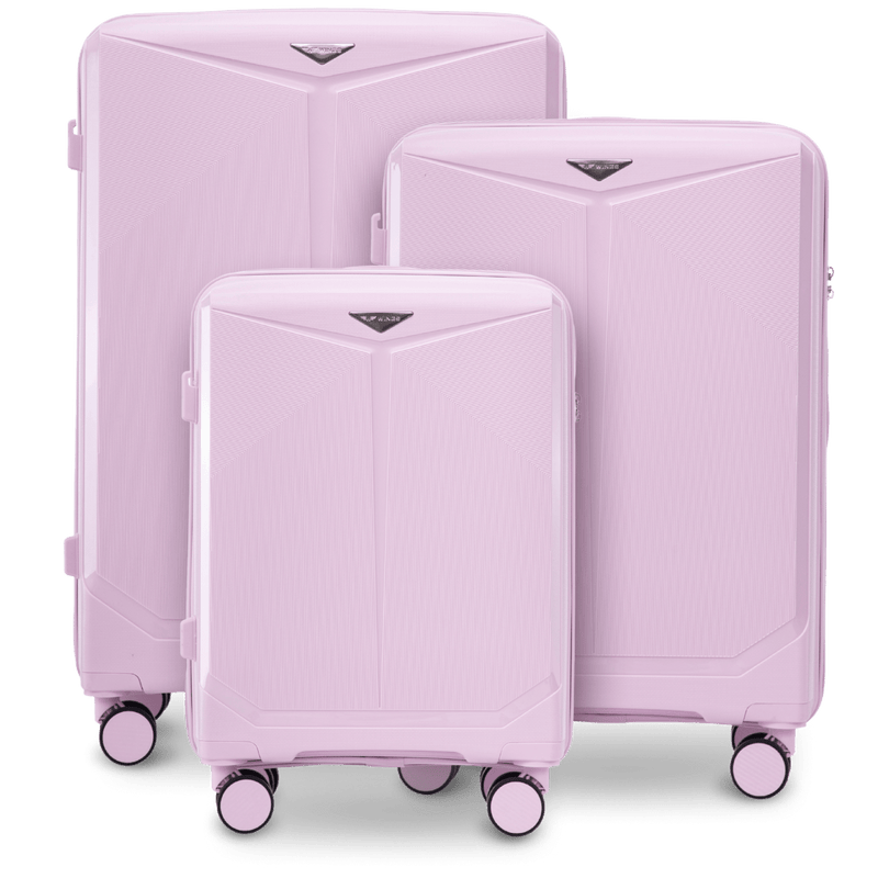 Komplet 3 walizek Wings COCKATIEL polipropylen WHITE PINK