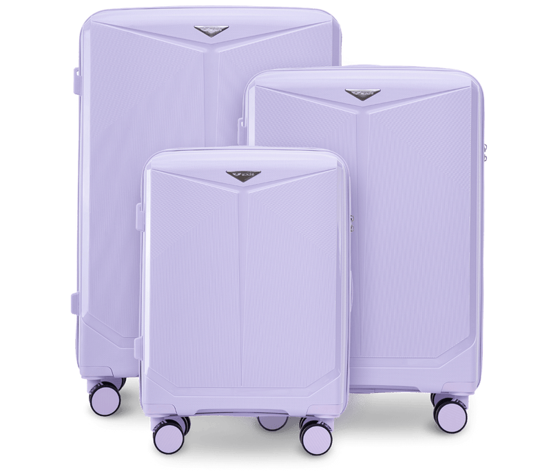 Komplet 3 walizek Wings COCKATIEL polipropylen WHITE PURPLE