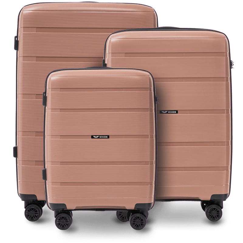 Komplet 3 walizek Wings HAWFINCH 3.0 polipropylen R. GOLD