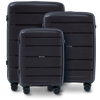 Komplet 3 walizek Wings HAWFINCH 3.0 polipropylen BLACK