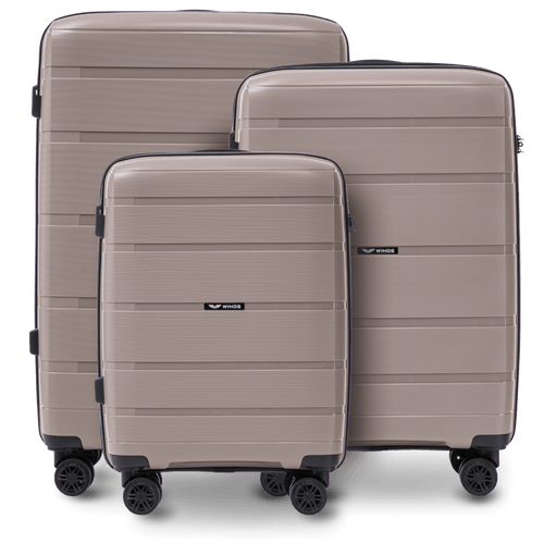 Komplet 3 walizek Wings HAWFINCH 3.0 polipropylen CHAMPAGNE